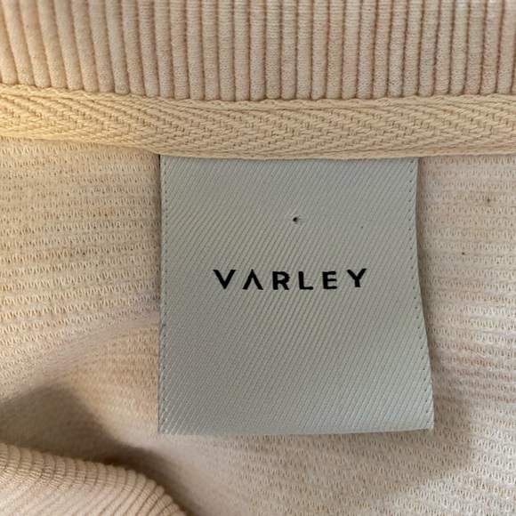 Varley Manning Crewneck Sweatshirt Ribbed Side Zippers Longline Relaxed Size L - Picture 10 of 14